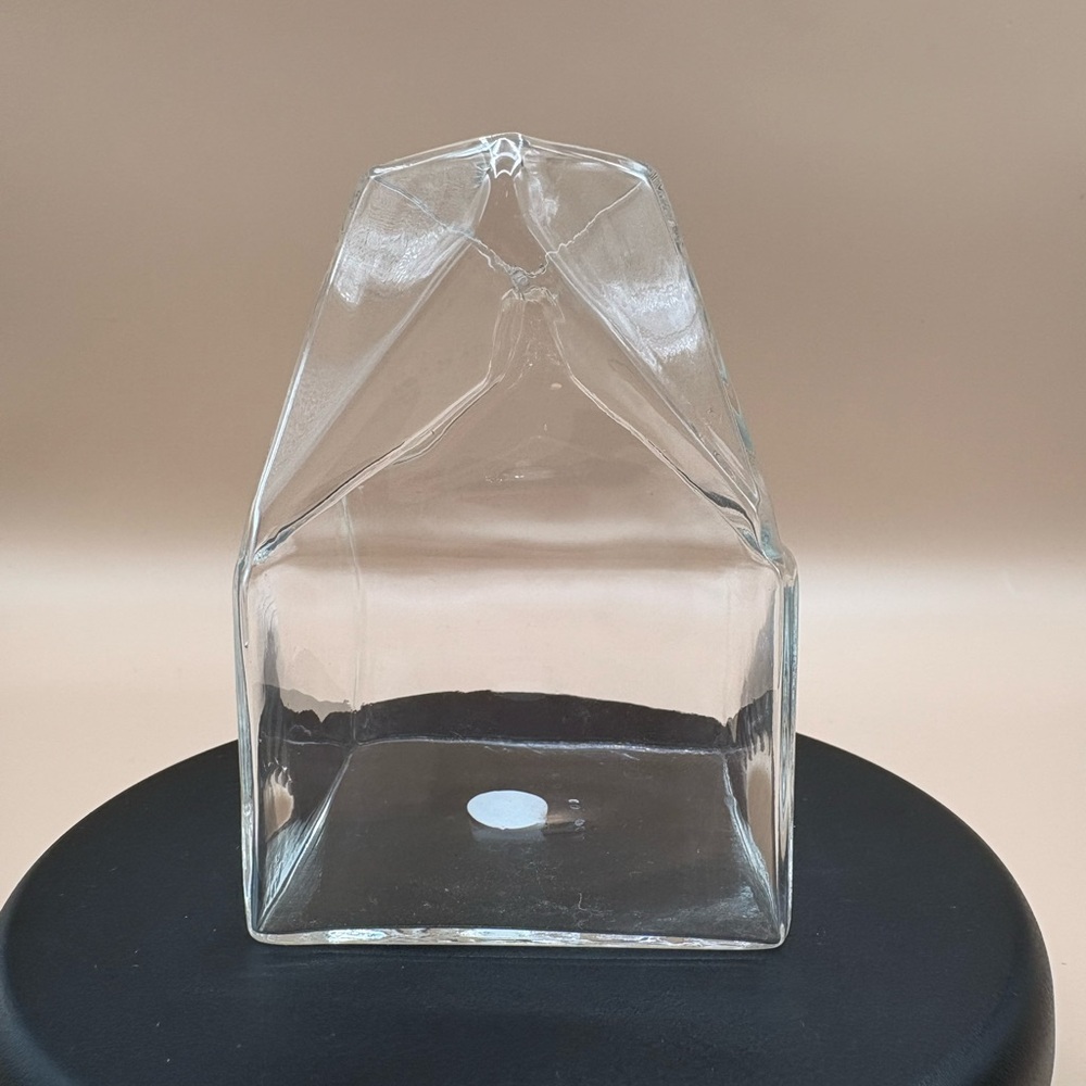 Clear Glass Milk Carton NIB